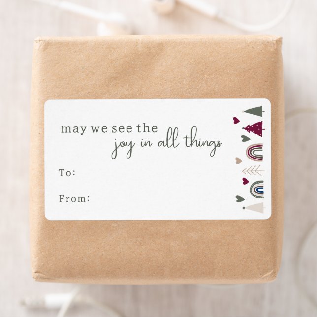 Boho Rainbow & Hearts Joy In All Things Gift (Insitu)