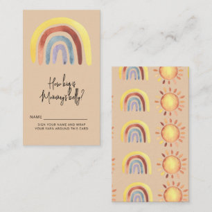 Boho rainbow how big is mommy's belly enclosure card