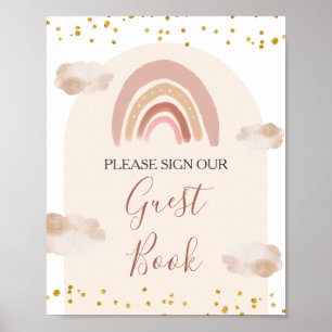 Boho Rainbow Isn't She Onederful Guest Book