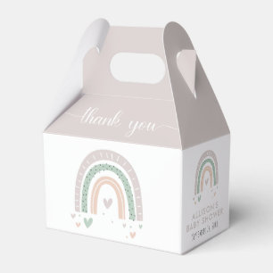 Boho Rainbow Lavender Baby Shower Favor Box