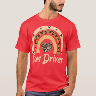 Boho Rainbow Leopard Cheetah School T-Shirt