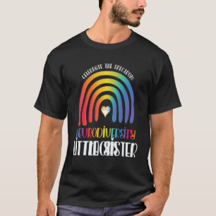 Boho Rainbow Little Sister Neurodiversity Family M T-Shirt