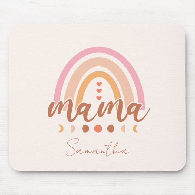 Boho Rainbow Mama Mouse Pad (Front)