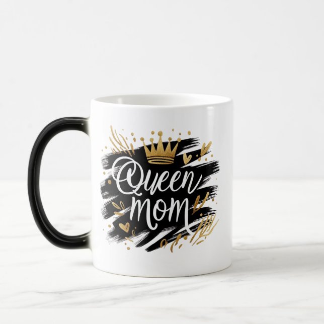 Boho Rainbow Mama - Warm Earthy Tones Design Magic Mug (Left)