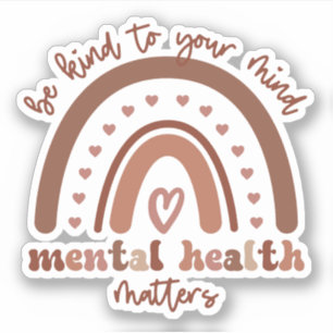 Boho Rainbow Mental Health Be Kind To Your Mind