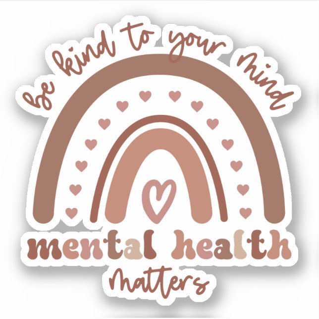 Boho Rainbow Mental Health Be Kind To Your Mind (Front)