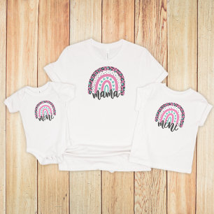 Boho Rainbow Mini, Mommy and Me Customizable Colou Baby Bodysuit