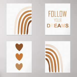 Boho Rainbow Motivational citations Classroom Deco