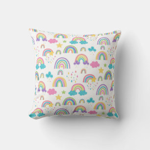 Boho Rainbow Nursery Pillow