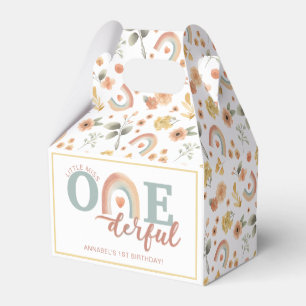 Boho Rainbow Onederful 1st Birthday Favor Box