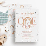 Boho Rainbow Onederful Girl 1st Birthday Party Invitation<br><div class="desc">Boho Rainbow Onederful Girl 1st Birthday Party Invitation</div>