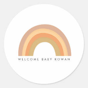 Boho Rainbow party or baby shower favour sticker