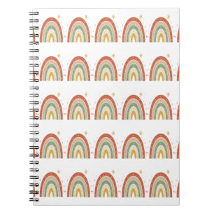 Boho Rainbow Pattern Neck Tie Notebook