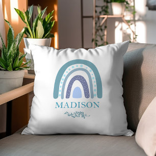 Boho Rainbow Personalized Throw Pillow