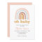 Boho Rainbow pink Baby Shower Invitation