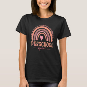 Boho Rainbow Preschool Squad Teacher First Day Of T-Shirt