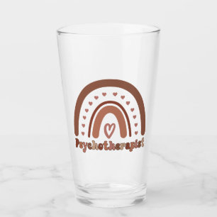 Boho Rainbow Psychotherapist Therapist Glass