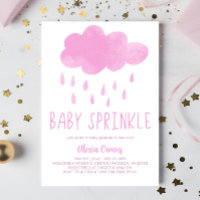 Boho Rainbow Rain Cloud Pink Baby Shower Sprinkle