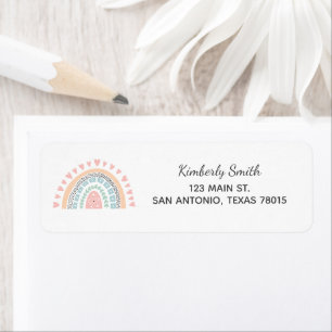 Boho Rainbow Return Address Label
