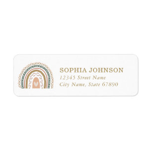 Boho Rainbow Return Address Labels
