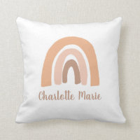 Boho Rainbow rose Personnalisé Baby Girl Coussin