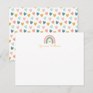 Boho Rainbow Stationery Note Card