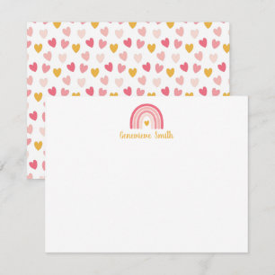 Boho Rainbow Stationery Note Card