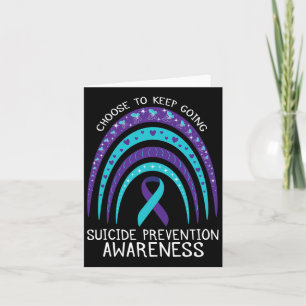 Boho Rainbow Suicide Awareness Mental Health Card