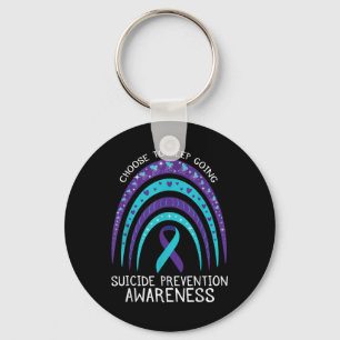 Boho Rainbow Suicide Awareness Mental Health Keychain