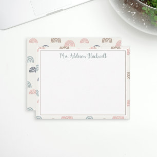 Boho Rainbow Teacher Personalized Name Card