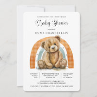 Boho Rainbow Teddy Bear Baby Shower