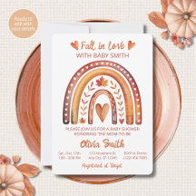 Boho Rainbow Terracotta Fall in Love Baby Shower