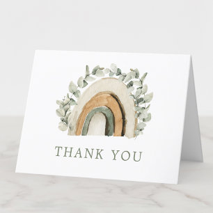 Boho Rainbow Thank You Card