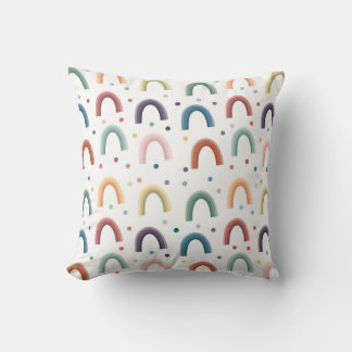 Boho Rainbow Throw Pillow