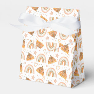 Boho Rainbow Watercolor Moth Baby Shower Favor Box