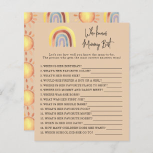 Boho Rainbow Who knows mommy best game
