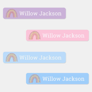 Boho Rainbow with Love Hearts Personalized School