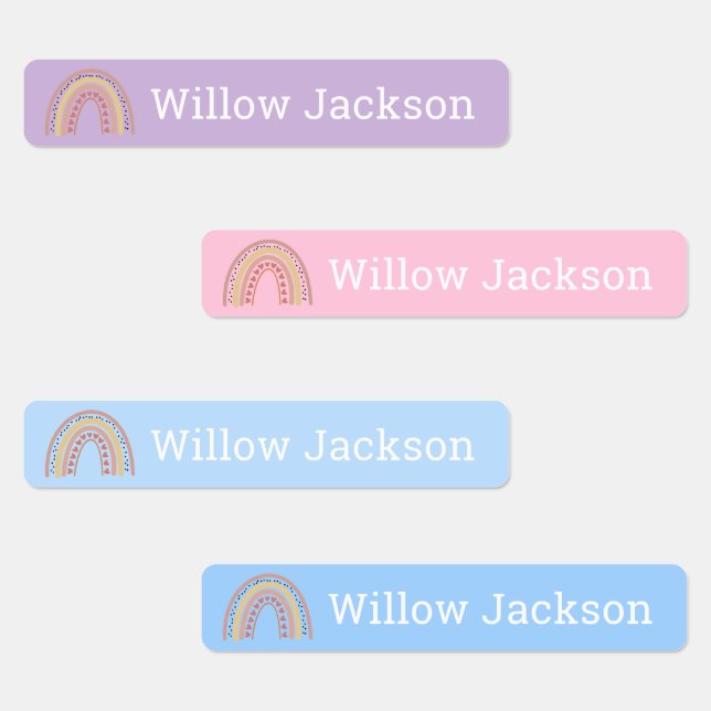 Boho Rainbow with Love Hearts Personalized School  (Group)