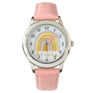 Boho Rainbow with Personalized Name Whimsical  Watch