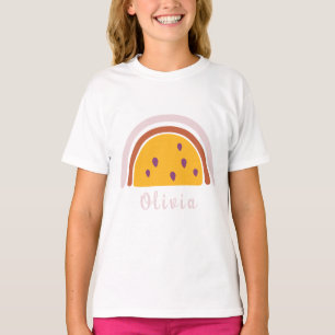 Boho Rainbow with Personalized Name Yellow T-Shirt