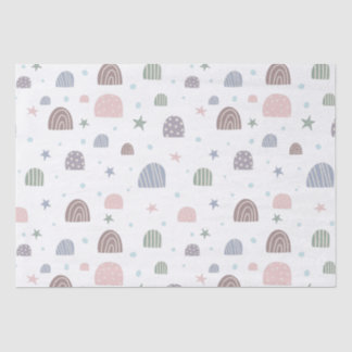 boho rainbows and stars cute tissue paper