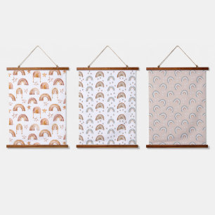 Boho Rainbows Nursery Hanging Tapestry Wall Art