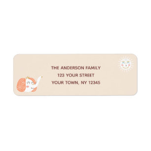Boho Ray of Sunshine Elephant Return Address