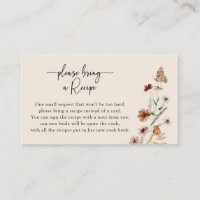 Boho Recipe Request Card