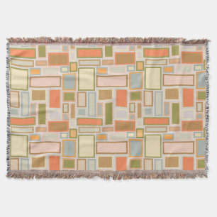 Boho Rectangles Throw Blanket