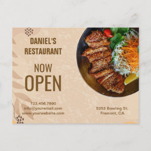 Boho Restaurant Marketing Postcard