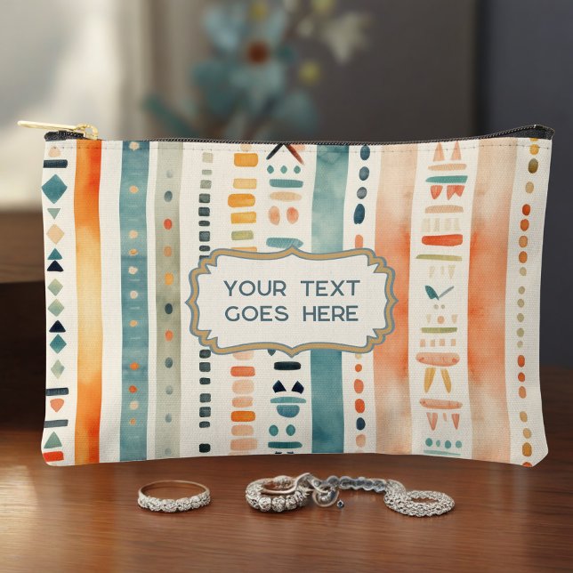 Boho Retour à l'école Texte personnalisé Pochette  (Créateur téléchargé)
