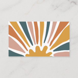 Boho Retro Abstract Business Card