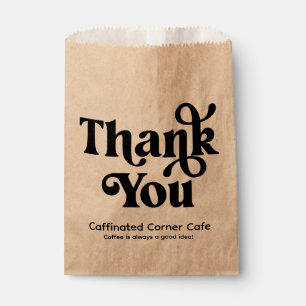 Boho Retro Custom Business Thank You  Favour Bag