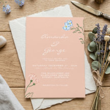 Boho Retro Floral Groovy Bold Classic Wedding 